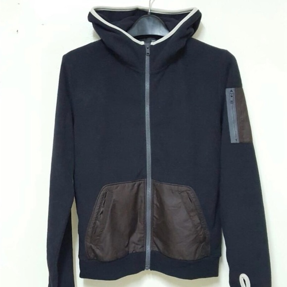 Uniqlo x Undercover Black Fleece Jacket with Hood Unigender Sz L - Picture 3 of 11
